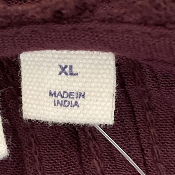 Vintage Gap Tunic Top SZ XL Solid Purple Long Sleeve Fall Autumn Cottagecore NWT - Picture 7 of 16